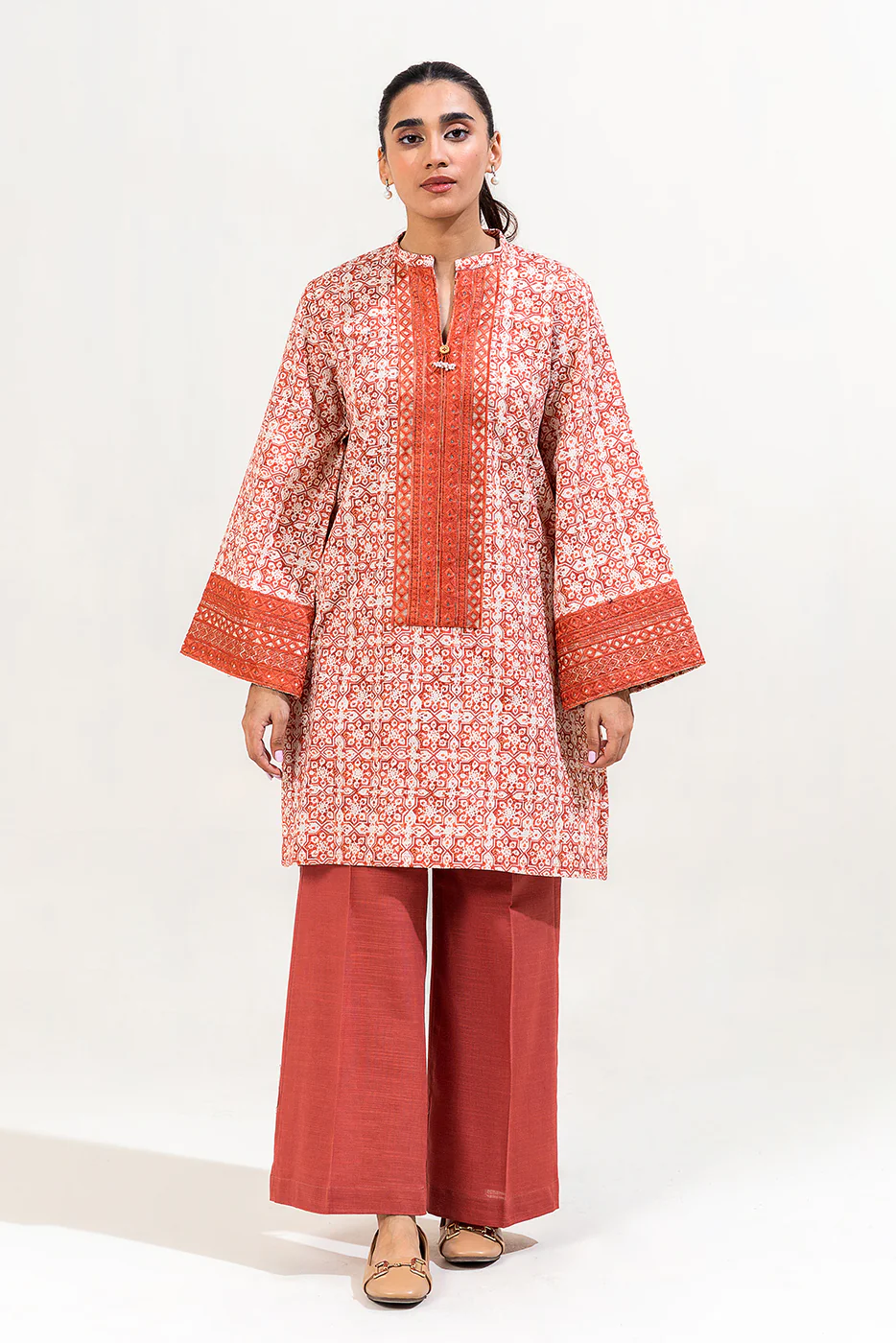 2 PIECE EMBROIDERED KHADDAR SUIT-RUSTIC MOSAIC (UNSTITCHED) - Image 2