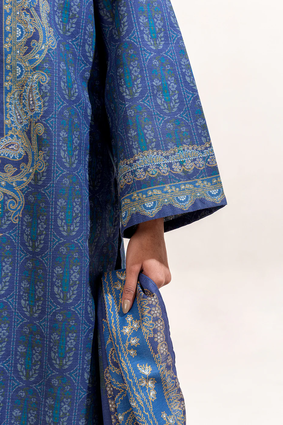 3 PIECE PRINTED KHADDAR SUIT-PARISIAN BLISS (UNSTITCHED) - Image 6