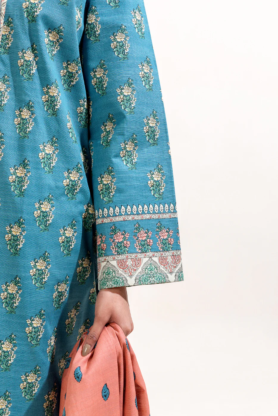 3 PIECE PRINTED KHADDAR SUIT-MEDITERRANIAN TIDE (UNSTITCHED) - Image 6