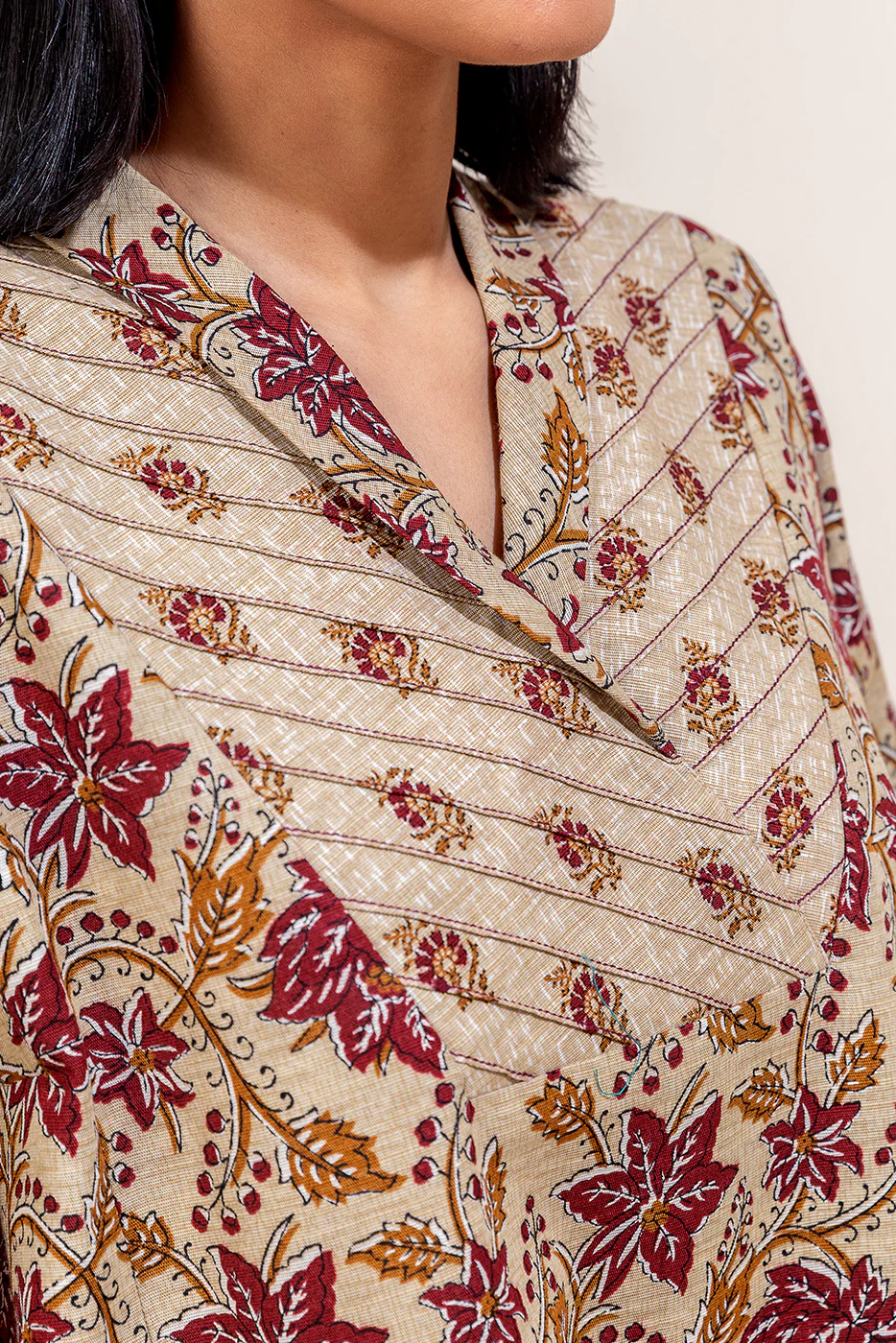 2 PIECE PRINTED KHADDAR SUIT-FLORAL CHARM (UNSTITCHED) - Image 4