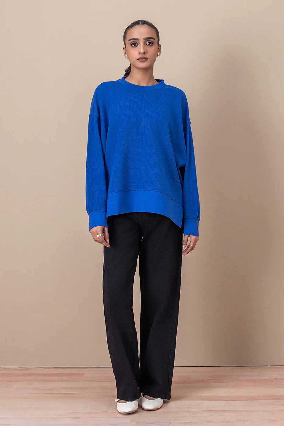 TEXTURED SWEATSHIRT - Image 2