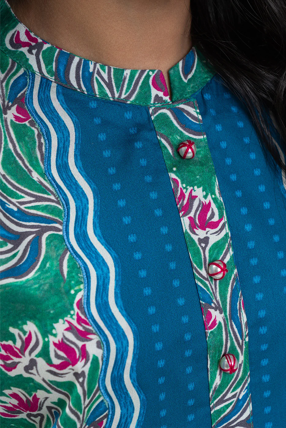 PRINTED COTTON VISCOSE SHIRT (PRET) - Image 5