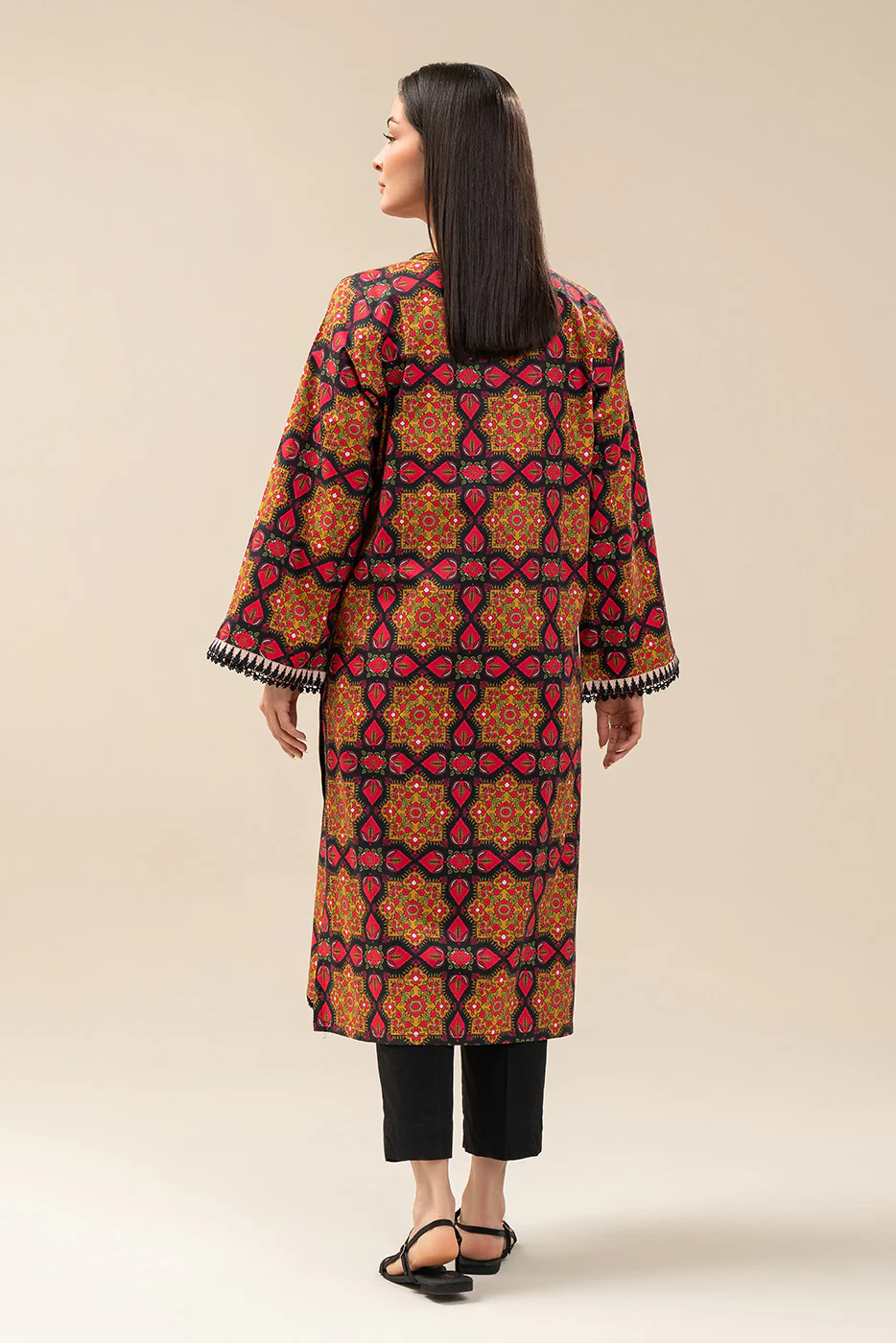 PRINTED COTTON VISCOSE SHIRT (PRET) - Image 2