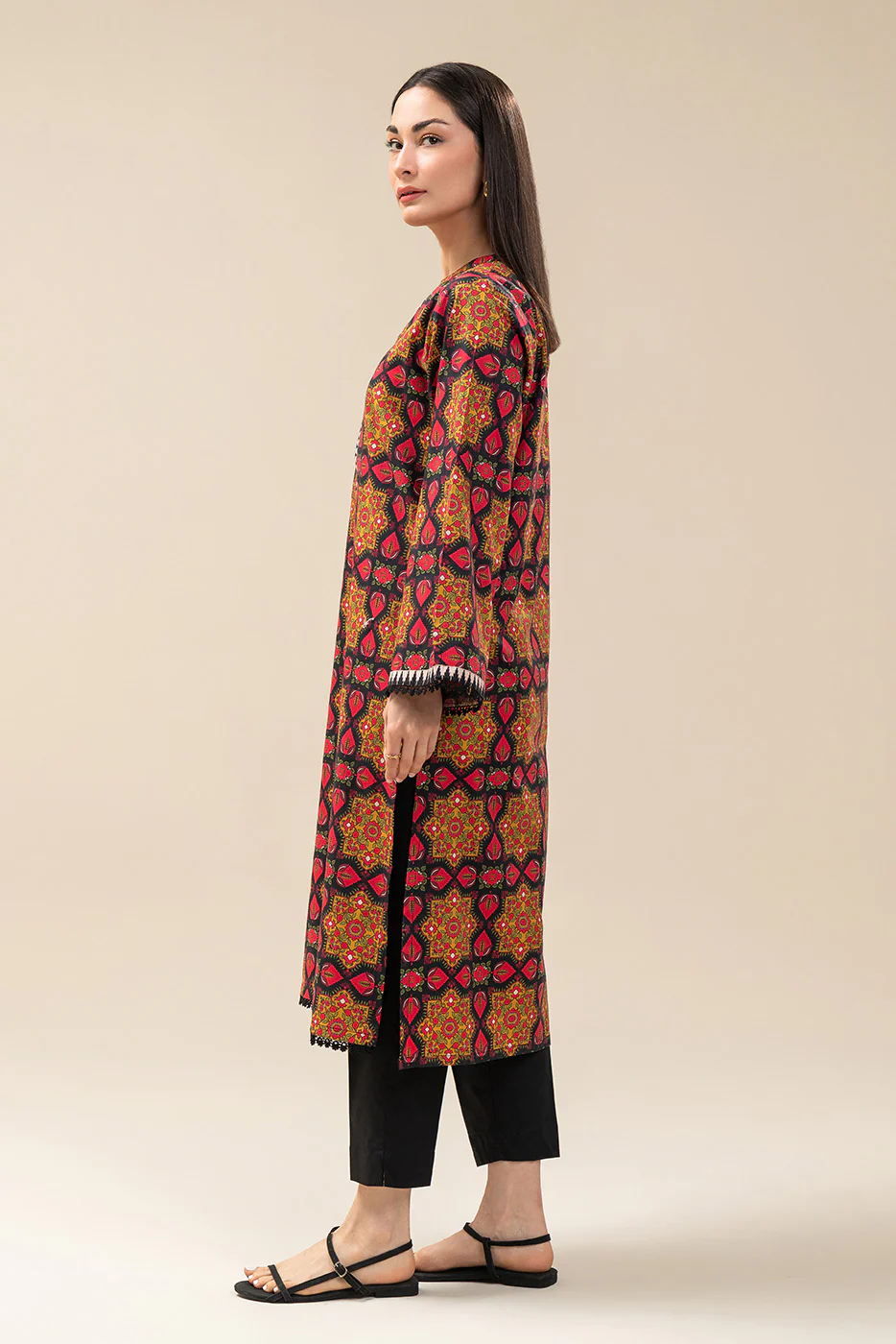 PRINTED COTTON VISCOSE SHIRT (PRET) - Image 4