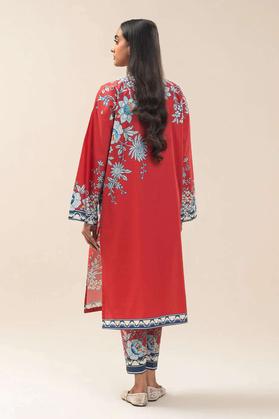 2 PIECE PRINTED COTTON VISCOSE SUIT (PRET) - Image 3