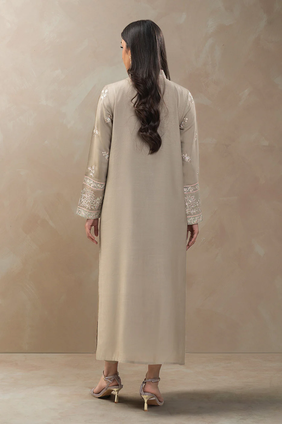 2 PIECE EMBROIDERED RAW SILK SUIT (LUXURY-PRET) - Image 3