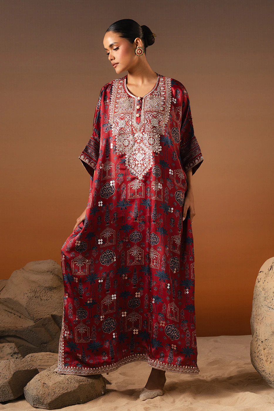 EMBROIDERED SHAMOZE SILK SHIRT (LUXURY-PRET) - Image 3