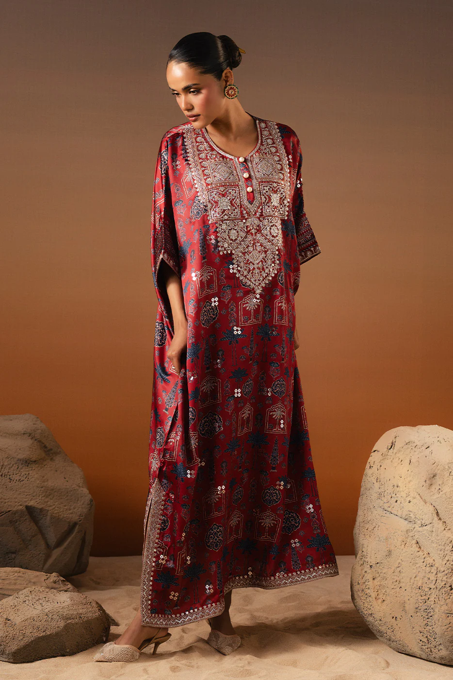 EMBROIDERED SHAMOZE SILK SHIRT (LUXURY-PRET) - Image 4