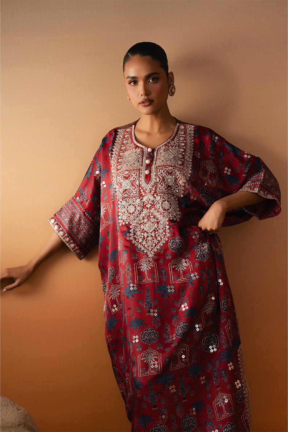 EMBROIDERED SHAMOZE SILK SHIRT (LUXURY-PRET) - Image 5