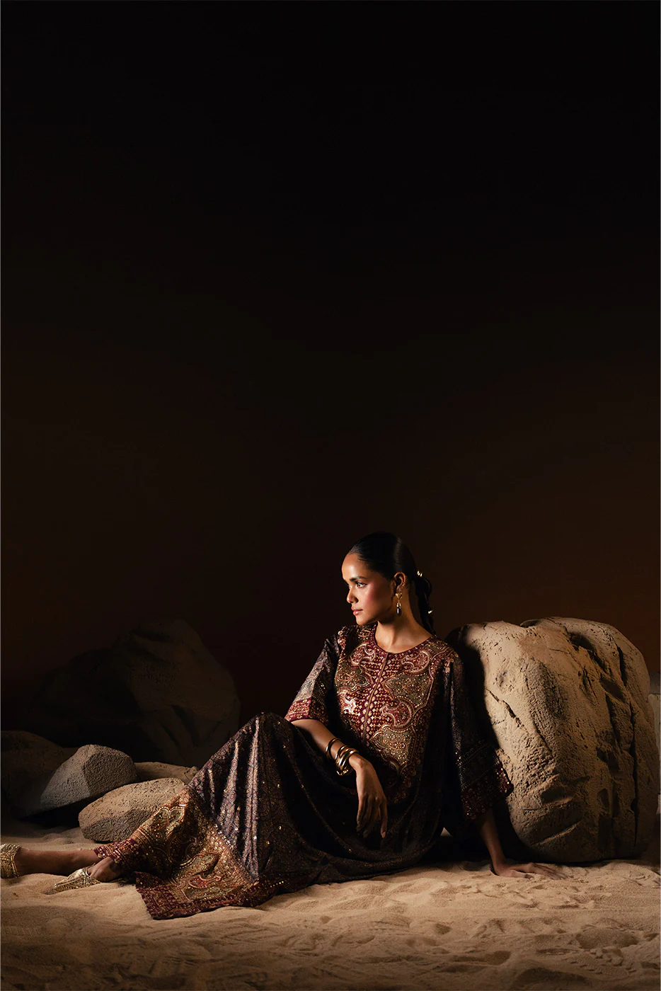 EMBROIDERED SHEMOZE SILK SHIRT (LUXURY PRET) - Image 8