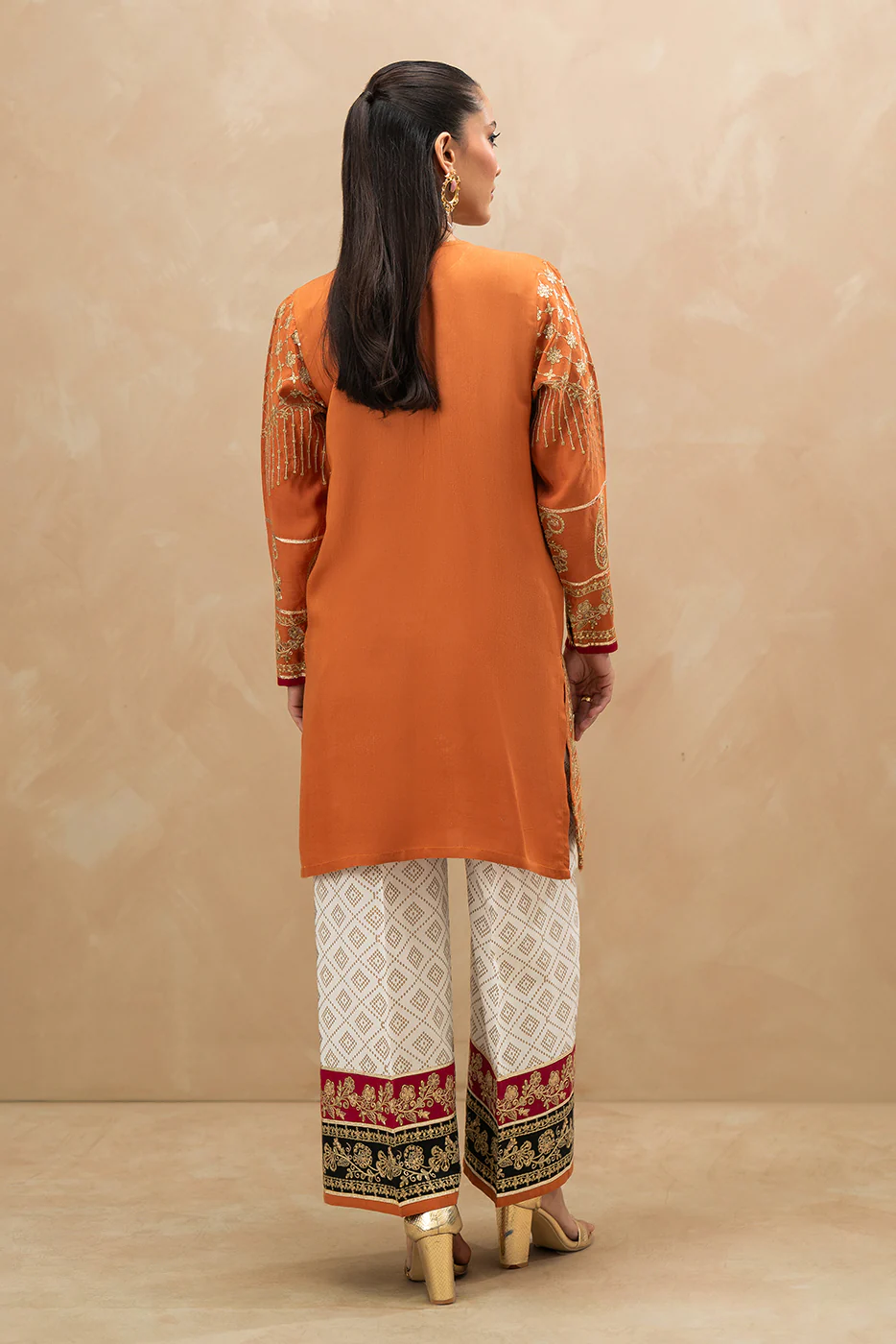 2 PIECE EMBROIDERED RAW SILK SUIT (LUXURY-PRET) - Image 6
