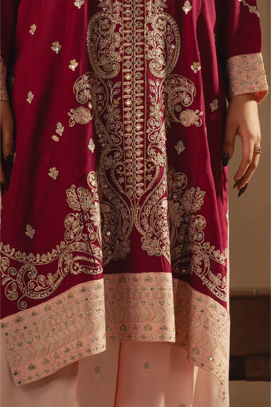 2 PIECE EMBROIDERED KHADDAR SHIRT (LUXURY-PRET) - Image 5