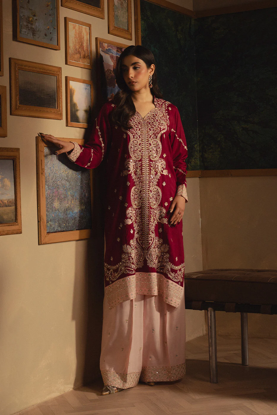 2 PIECE EMBROIDERED KHADDAR SHIRT (LUXURY-PRET) - Image 6