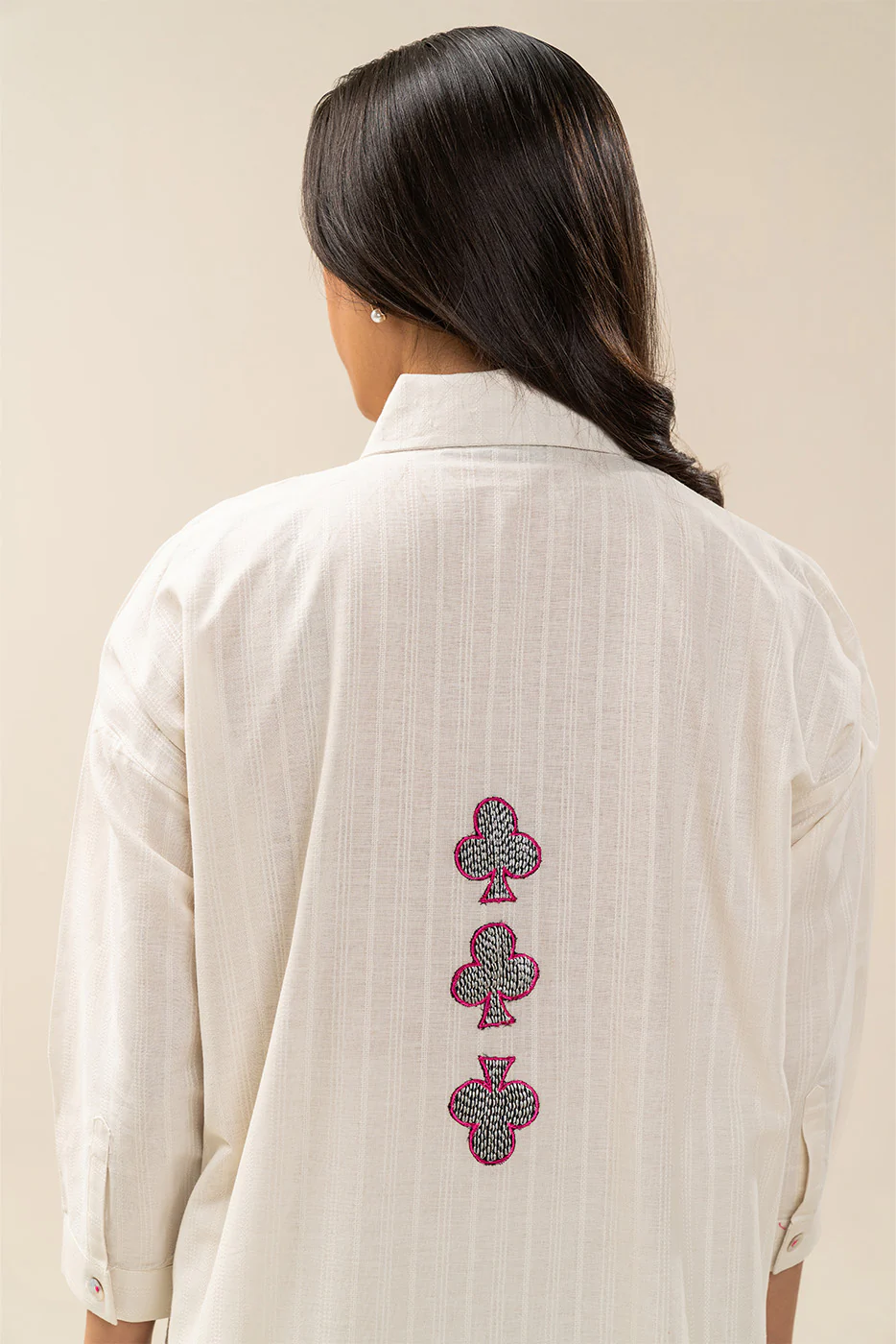 2 PIECE EMBROIDERED DOBBY SUIT (PRET) - Image 5