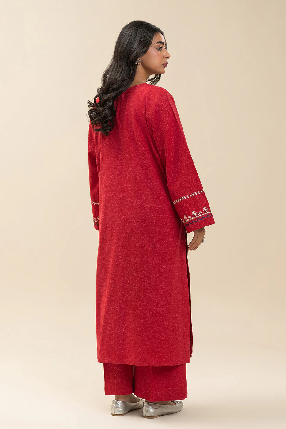 2 PIECE EMBROIDERED KHADDAR SUIT (PRET) - Image 4
