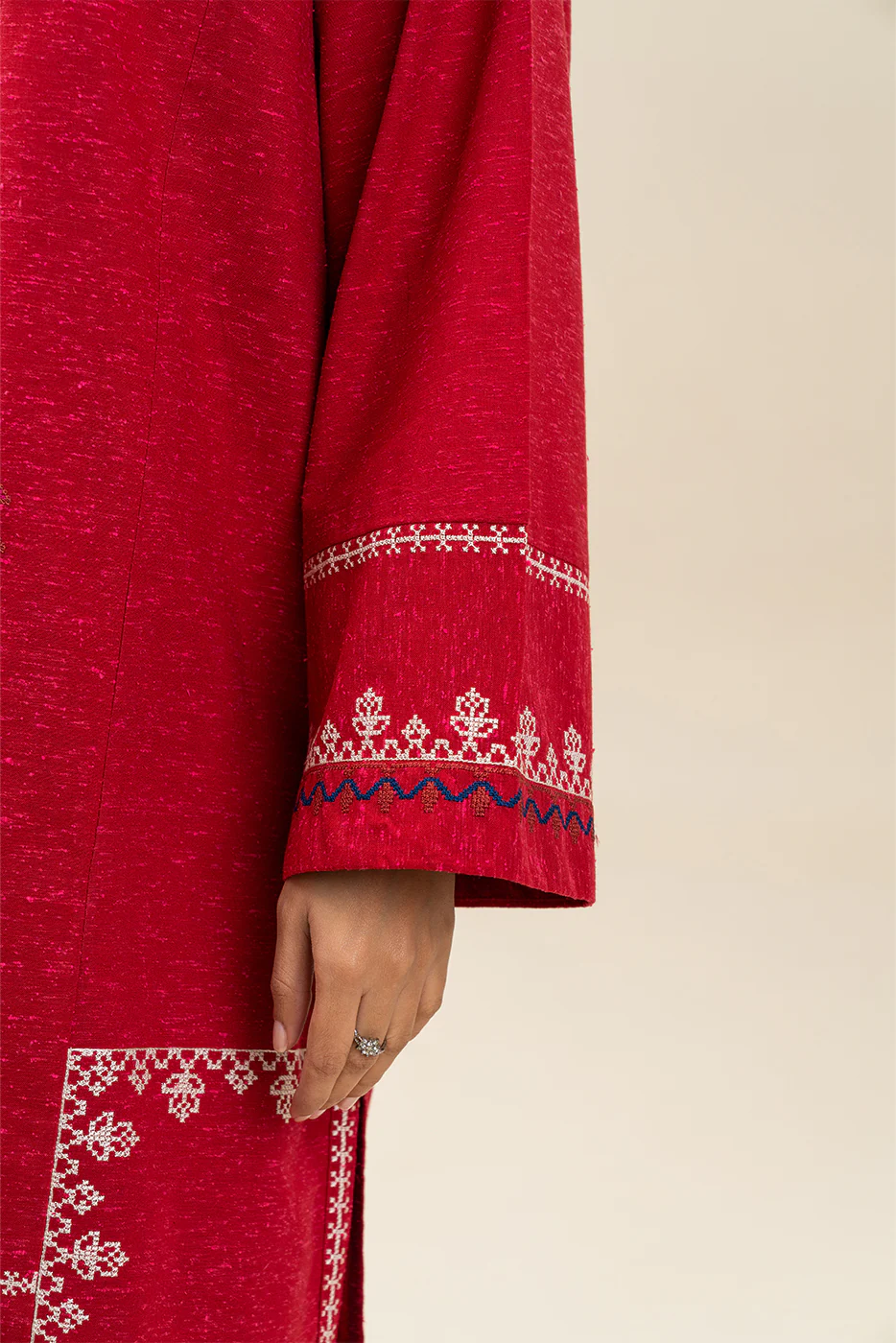 2 PIECE EMBROIDERED KHADDAR SUIT (PRET) - Image 6