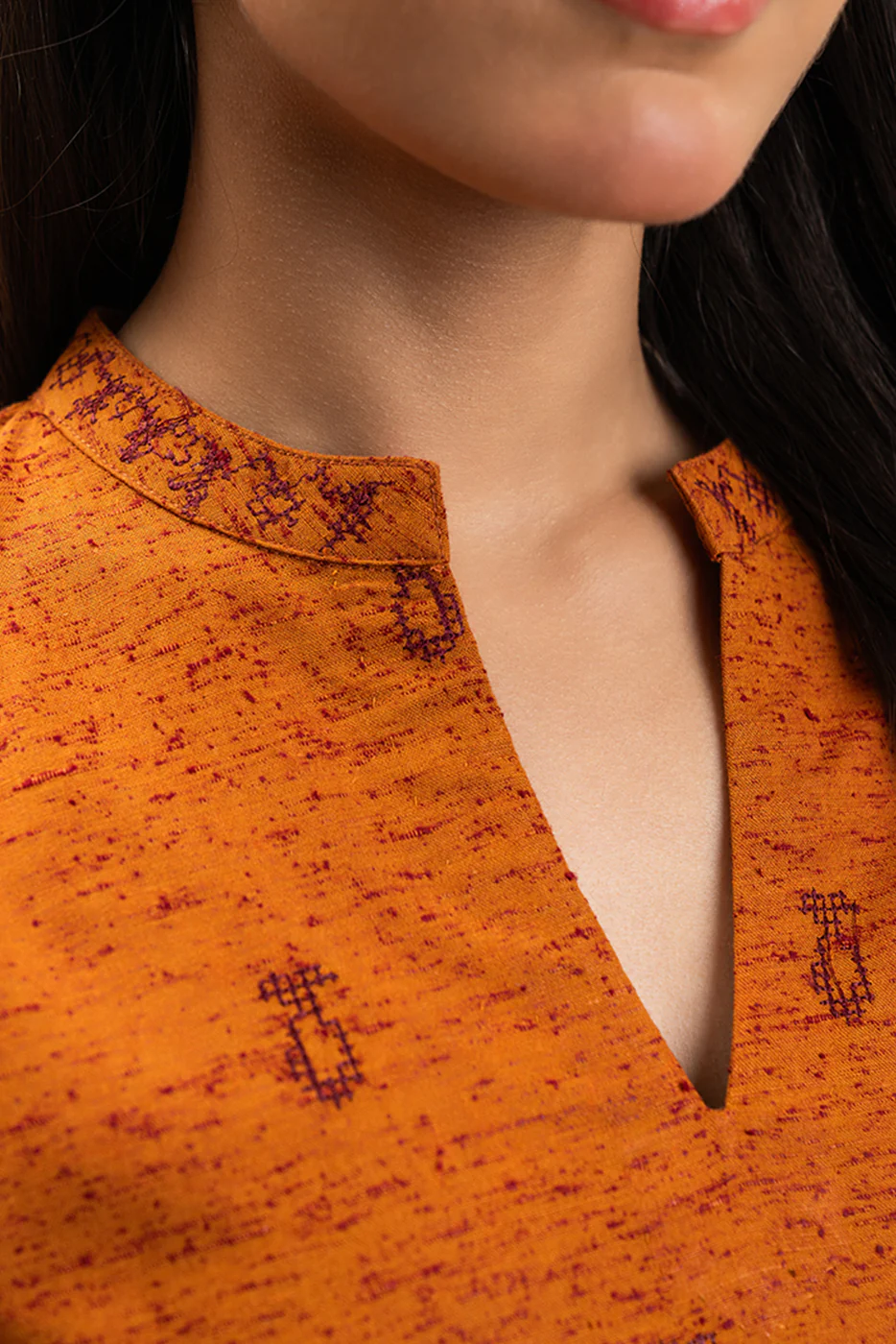 2 PIECE EMBROIDERED POLY NEPS SUIT (PRET) - Image 4