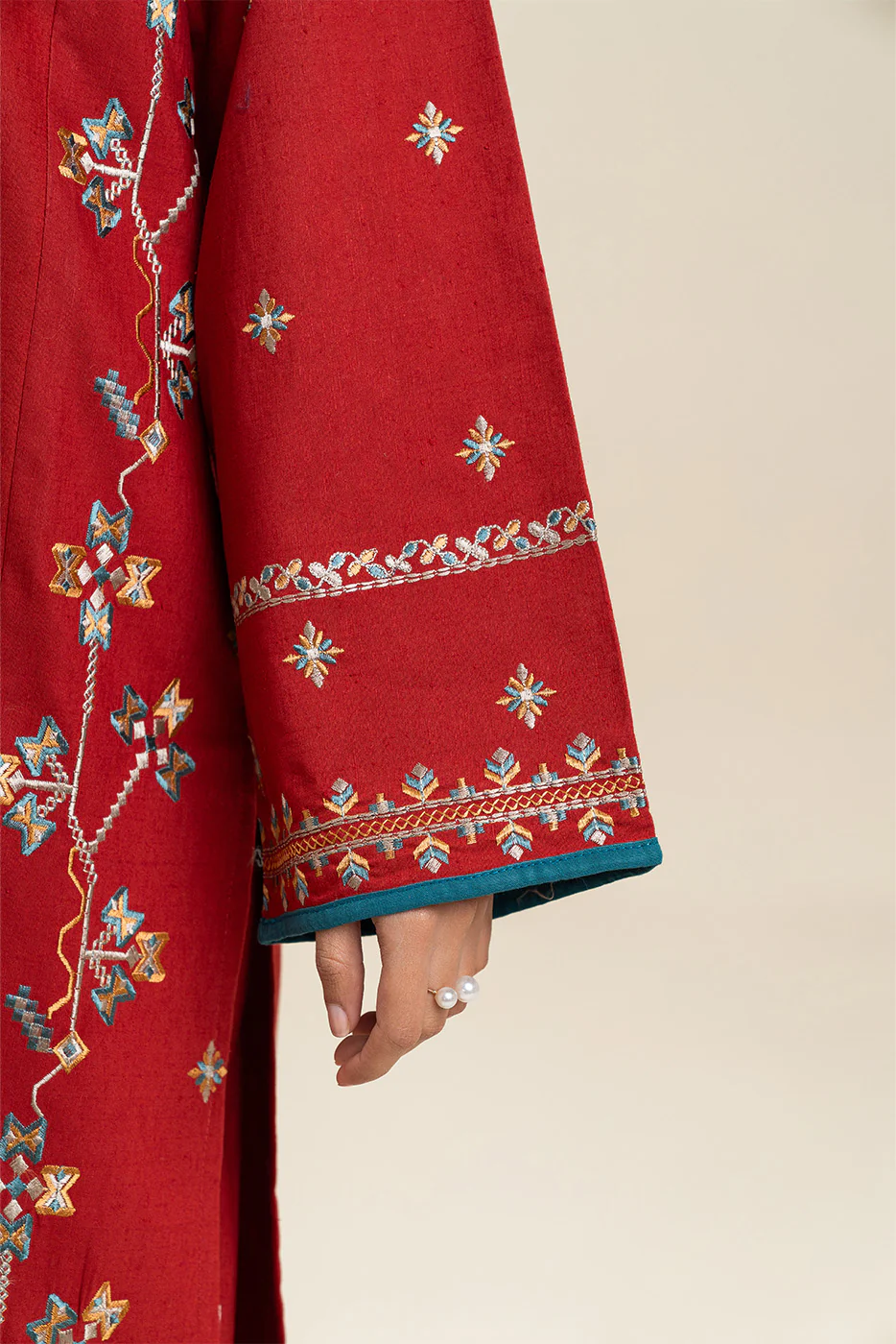 2 PIECE EMBROIDERED KHADDAR SUIT (PRET) - Image 6