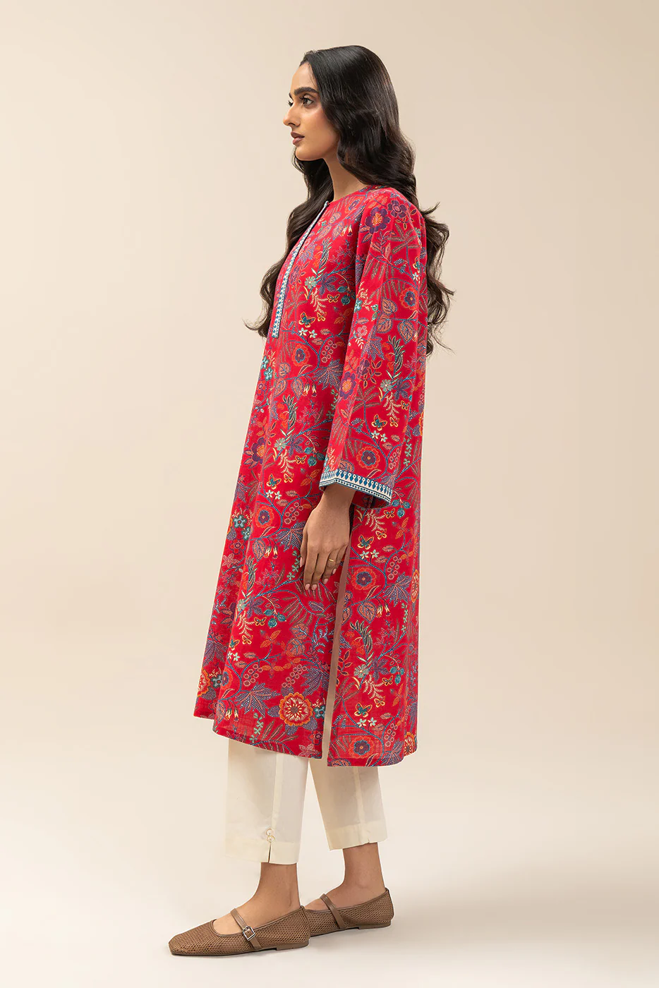 PRINTED KHADDAR SHIRT (PRET) - Image 4
