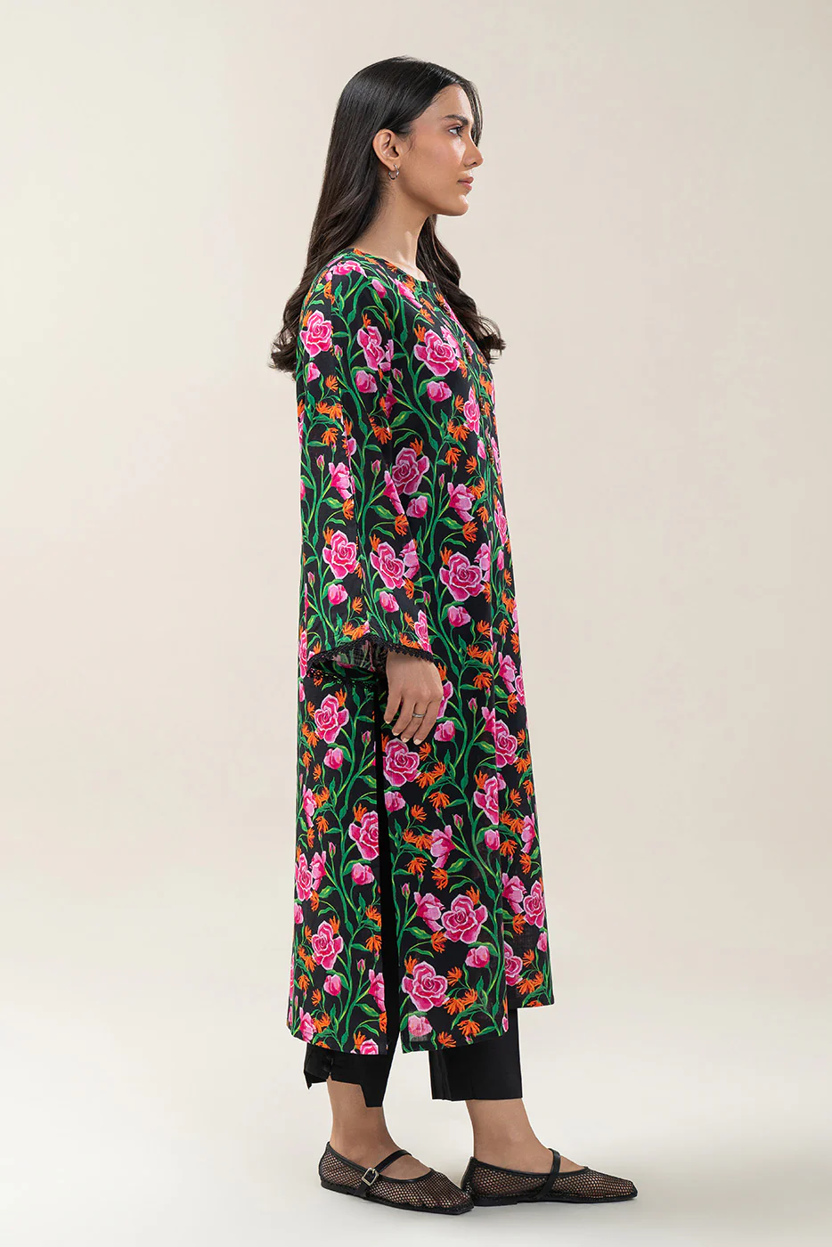 PRINTED KHADDAR SHIRT (PRET) - Image 3