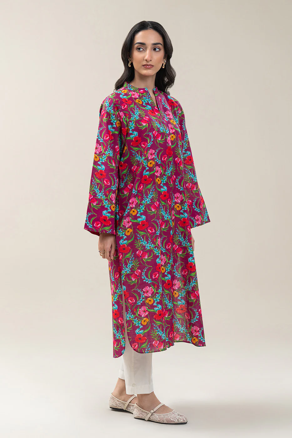 PRINTED KHADDAR SHIRT (PRET) - Image 4