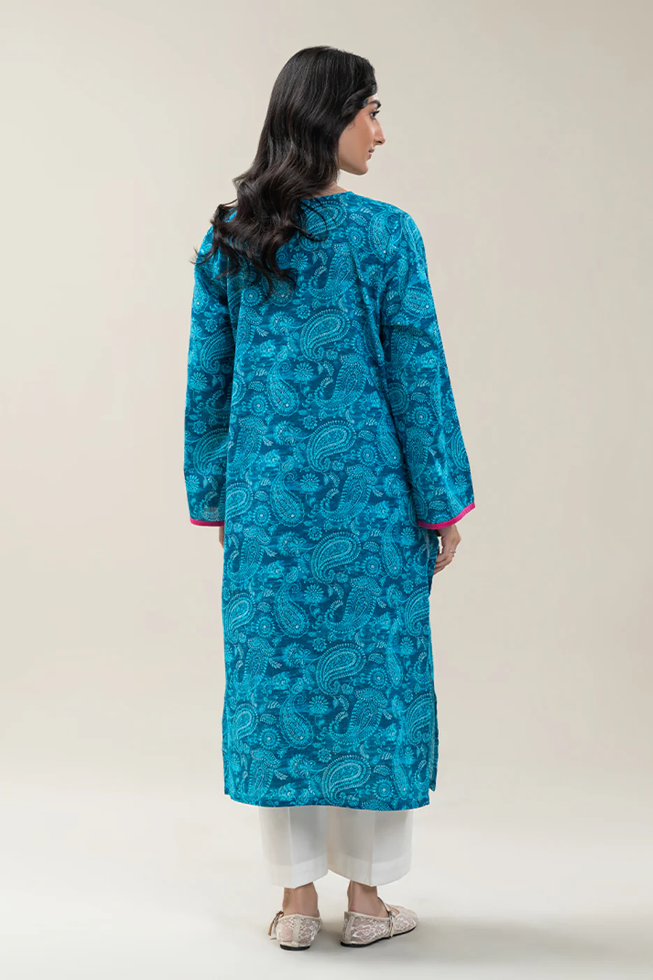 PRINTED KHADDAR SHIRT (PRET) - Image 3
