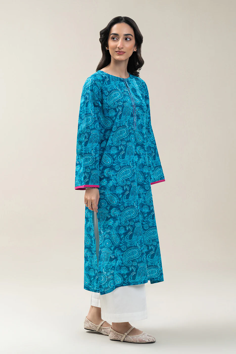 PRINTED KHADDAR SHIRT (PRET) - Image 4