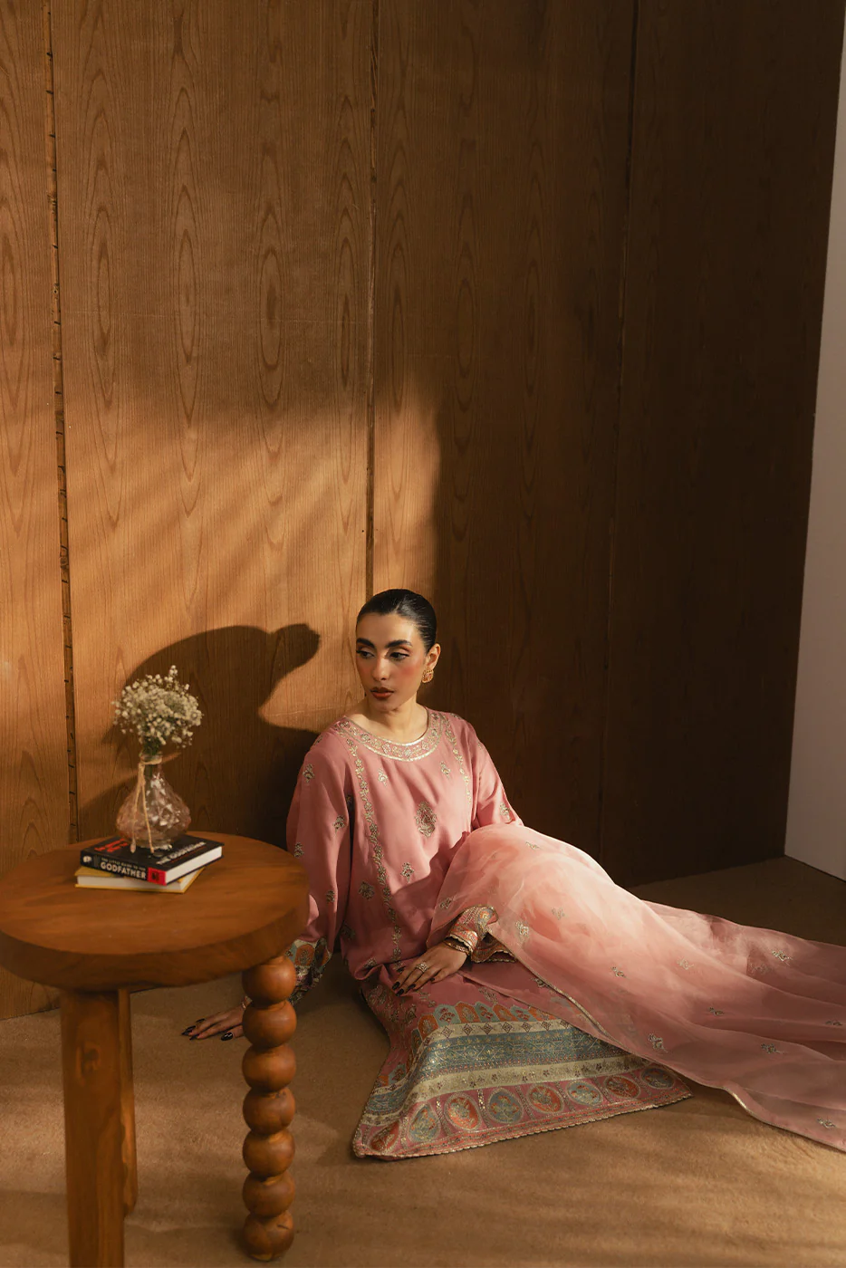 3 PIECE EMBROIDERED RAW SILK SHIRT (LUXURY-PRET) - Image 6