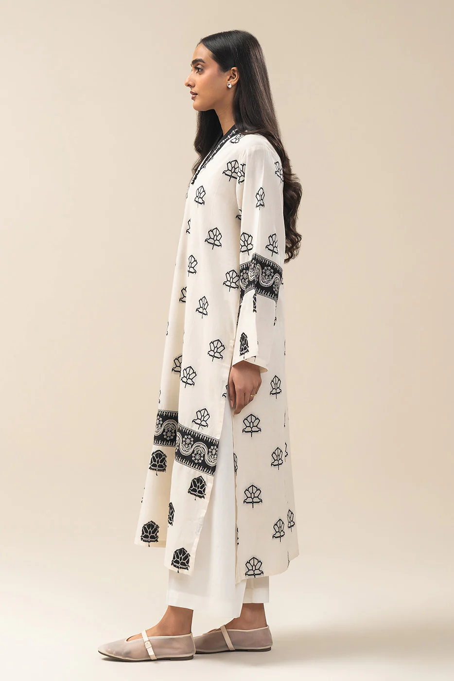 EMBROIDERED JACQUARD SHIRT (PRET) - Image 4