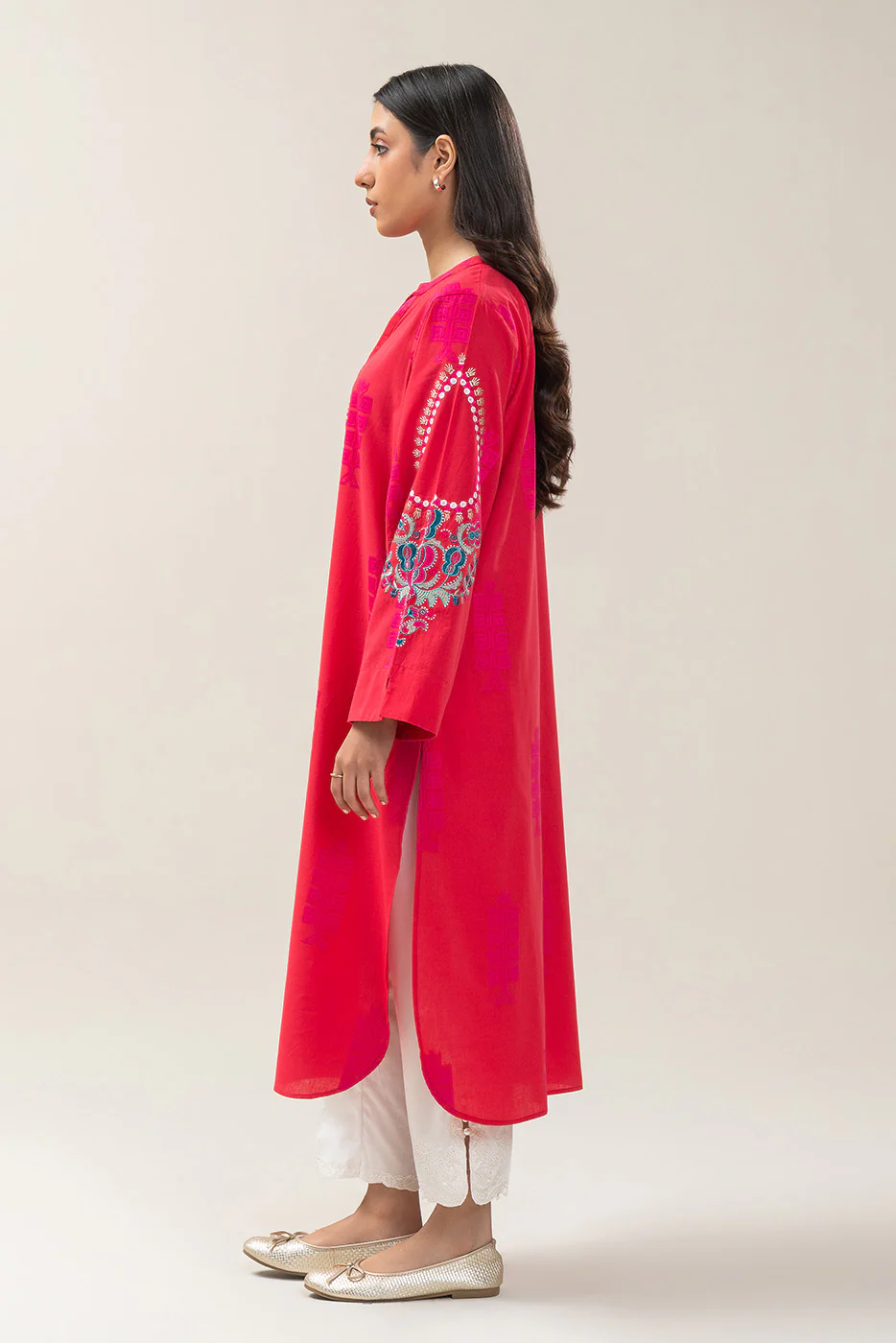 EMBROIDERED JACQUARD SHIRT (PRET) - Image 4