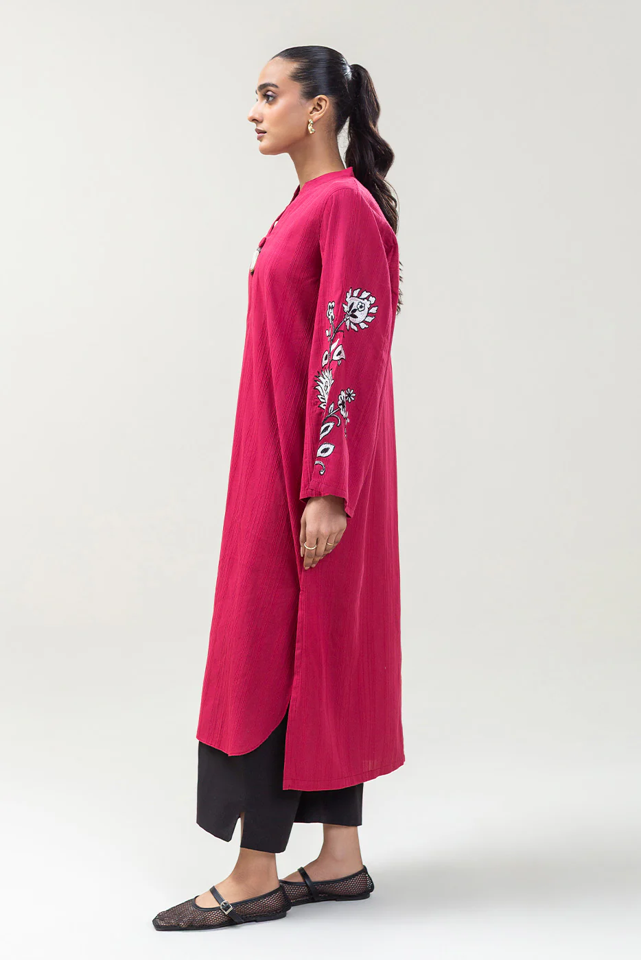 EMBROIDERED DORIA SHIRT (PRET) - Image 4
