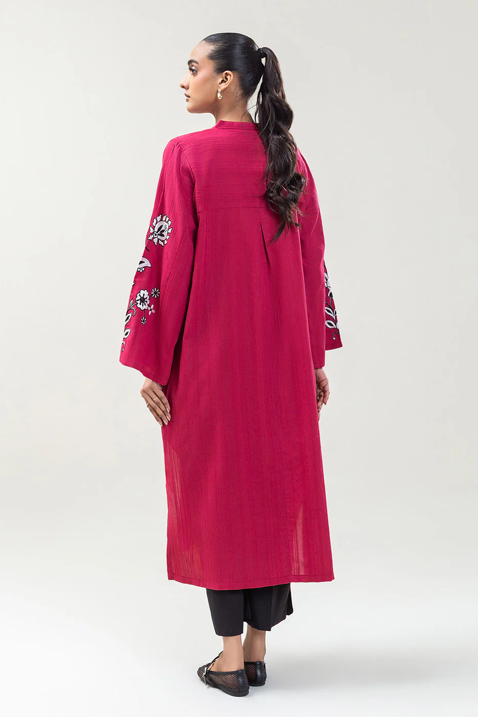 EMBROIDERED DORIA SHIRT (PRET) - Image 5