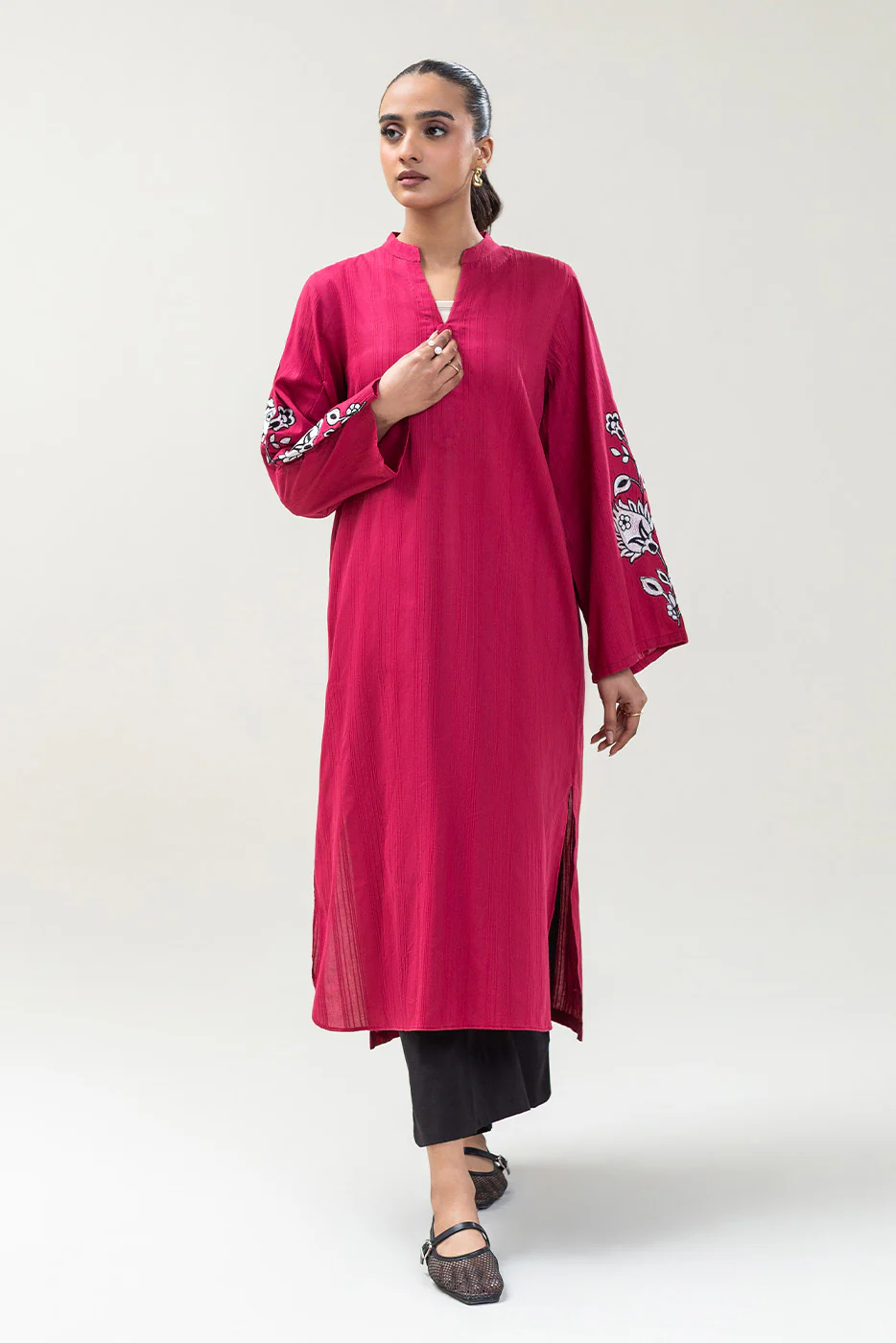 EMBROIDERED DORIA SHIRT (PRET) - Image 6