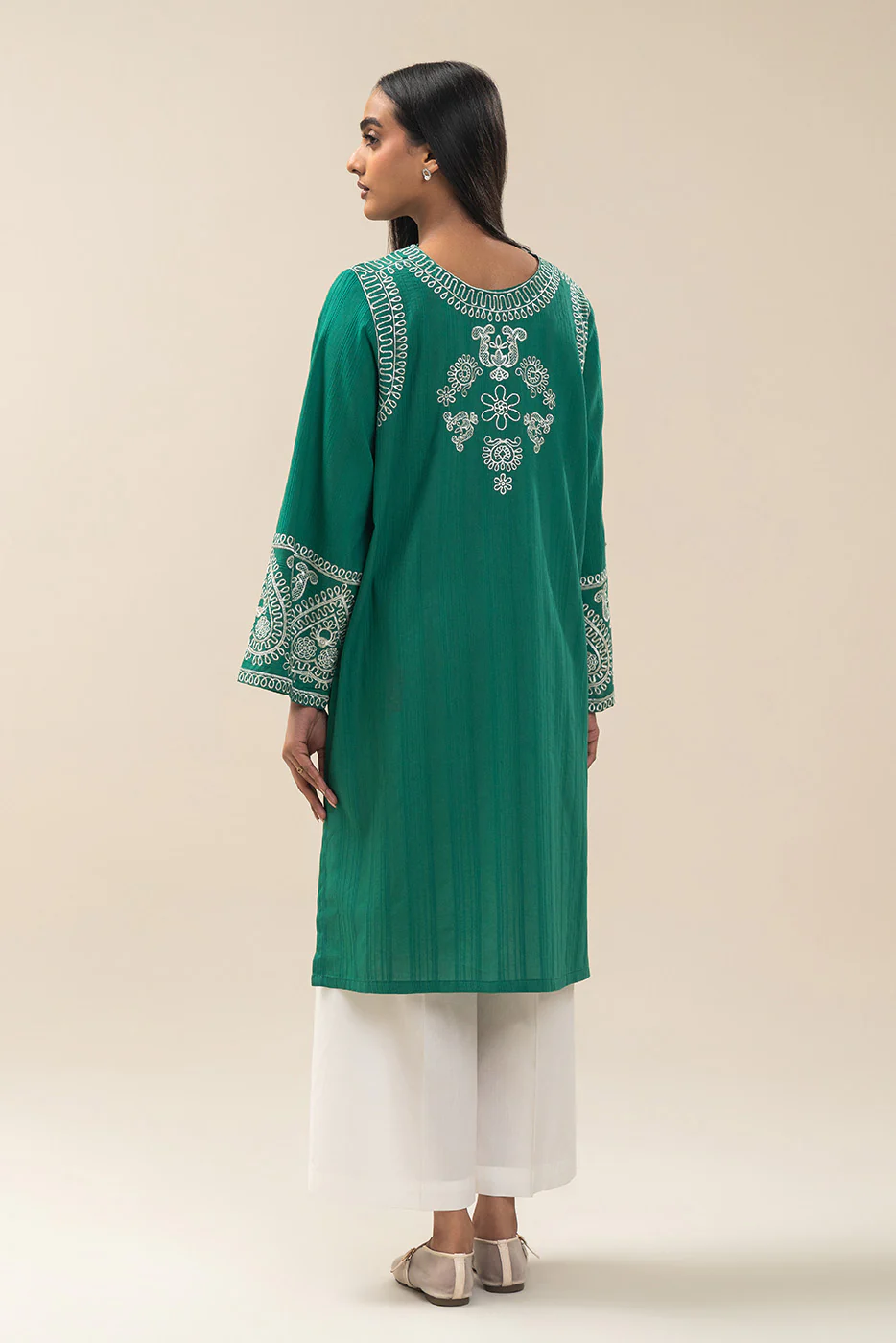 EMBROIDERED DORIA SHIRT (PRET) - Image 3