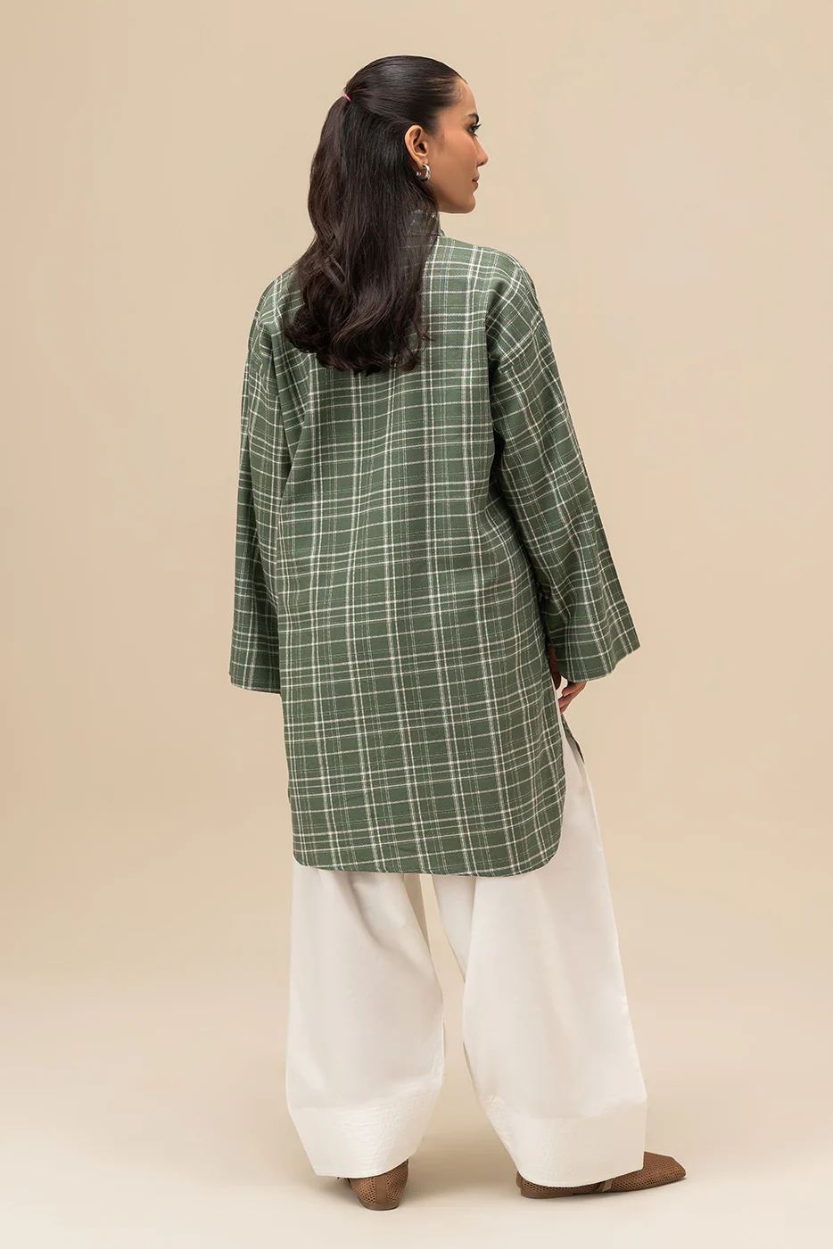 EMBROIDERED DOBBY SHIRT (PRET) - Image 3