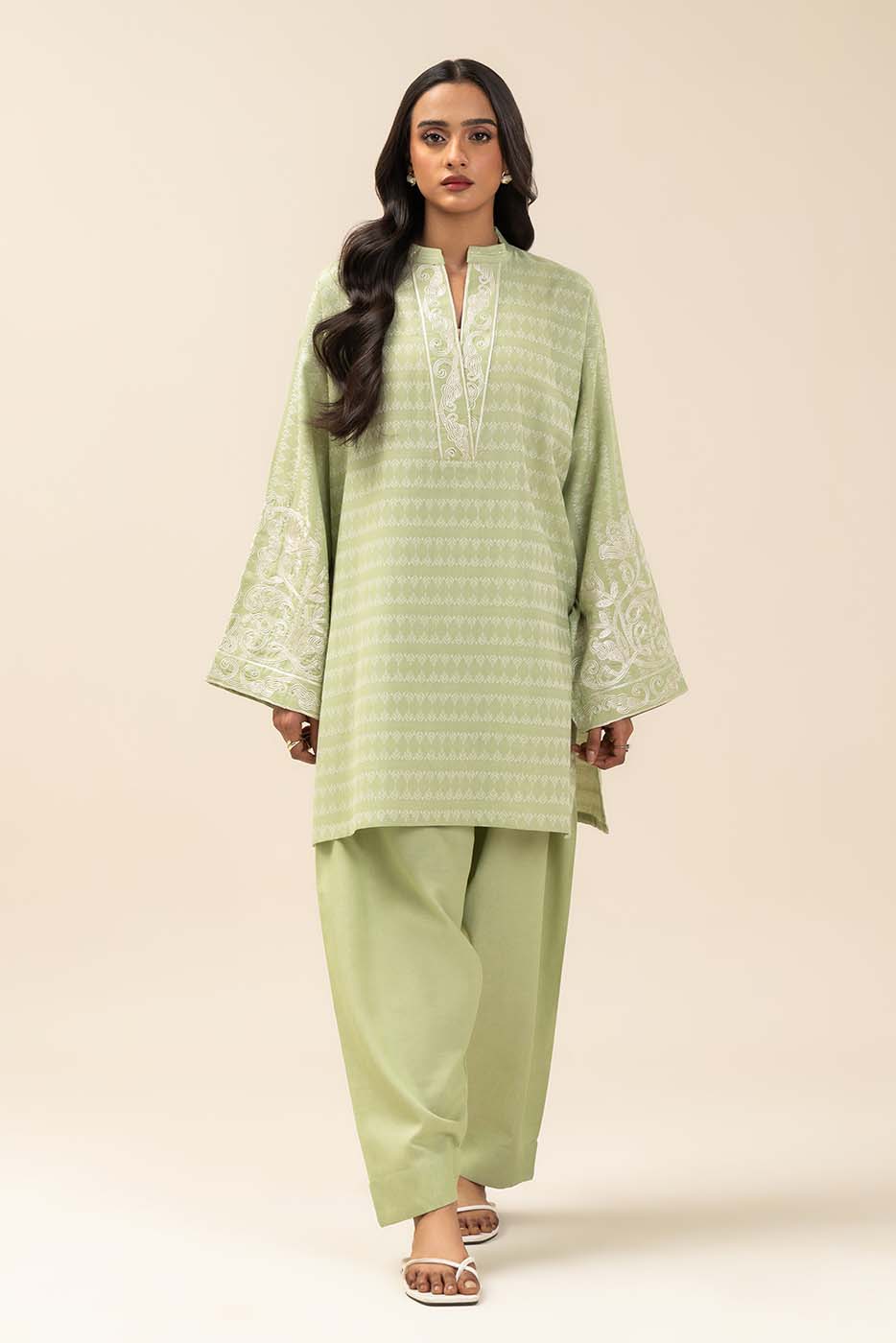 2 PIECE EMBROIDERED KHADDAR SUIT (PRET) - Image 2