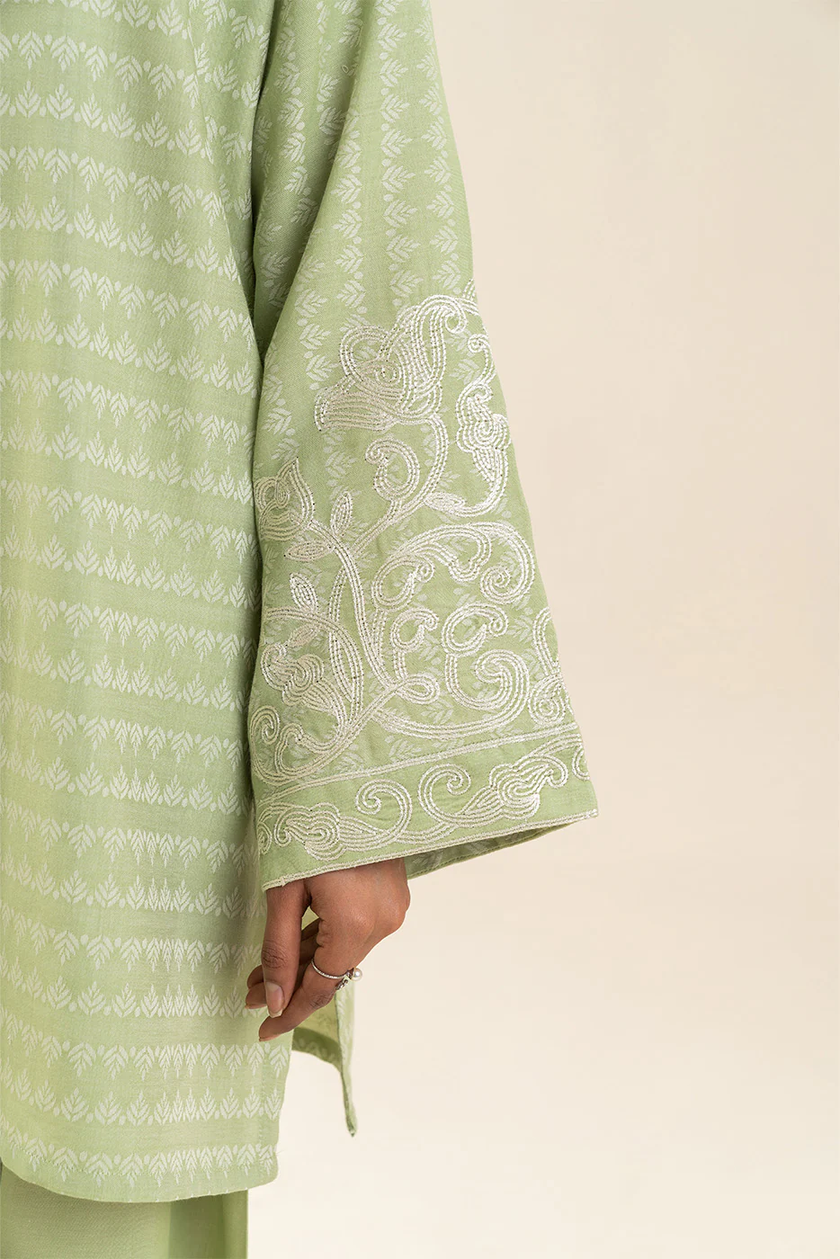 2 PIECE EMBROIDERED KHADDAR SUIT (PRET) - Image 6