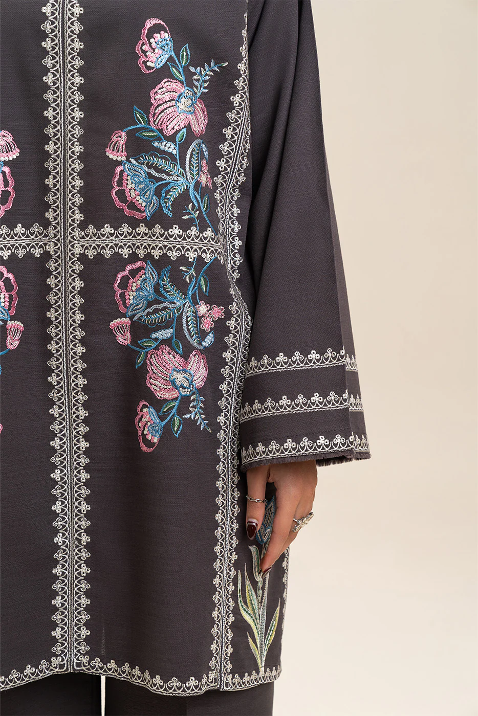 2 PIECE EMBROIDERED KHADDAR SUIT (PRET) - Image 6