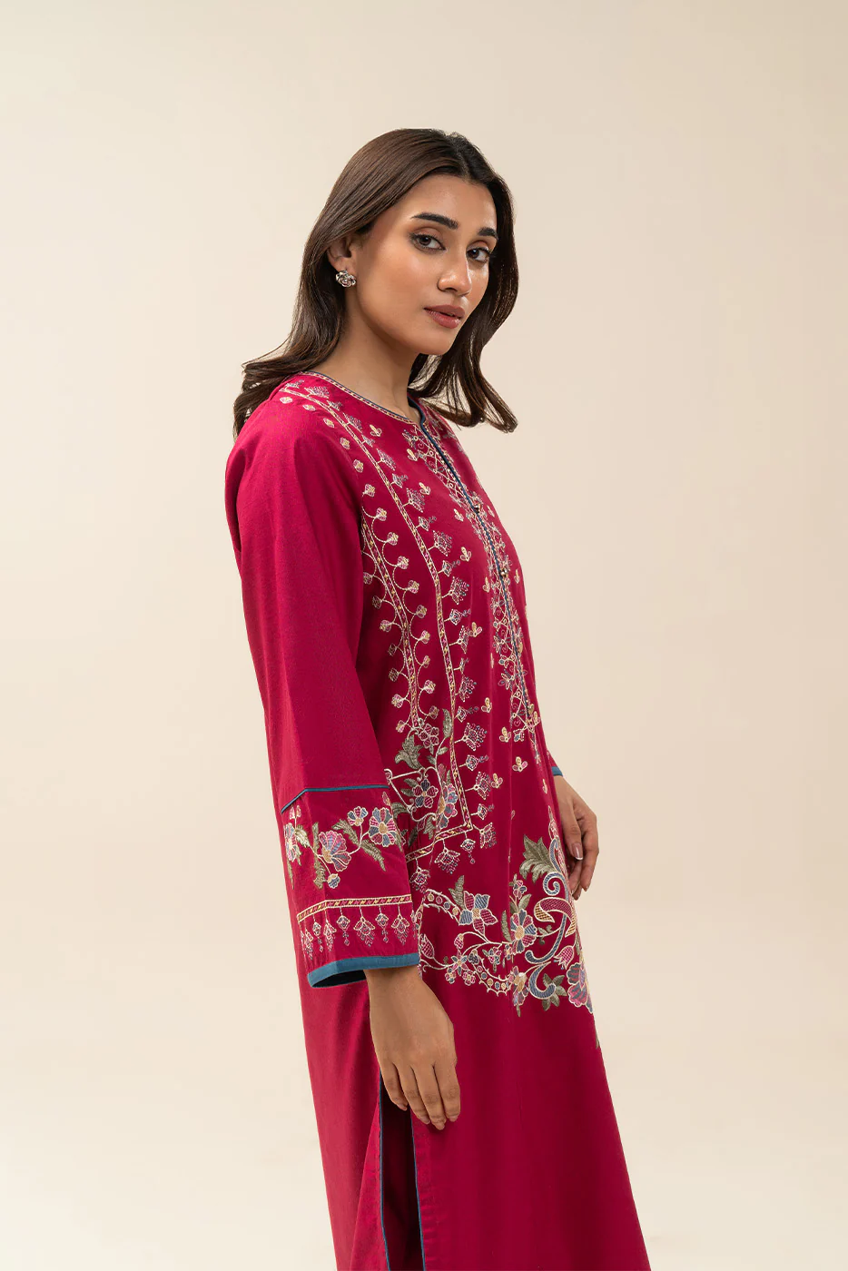 2 PIECE EMBROIDERED KARANDI SUIT (PRET) - Image 2
