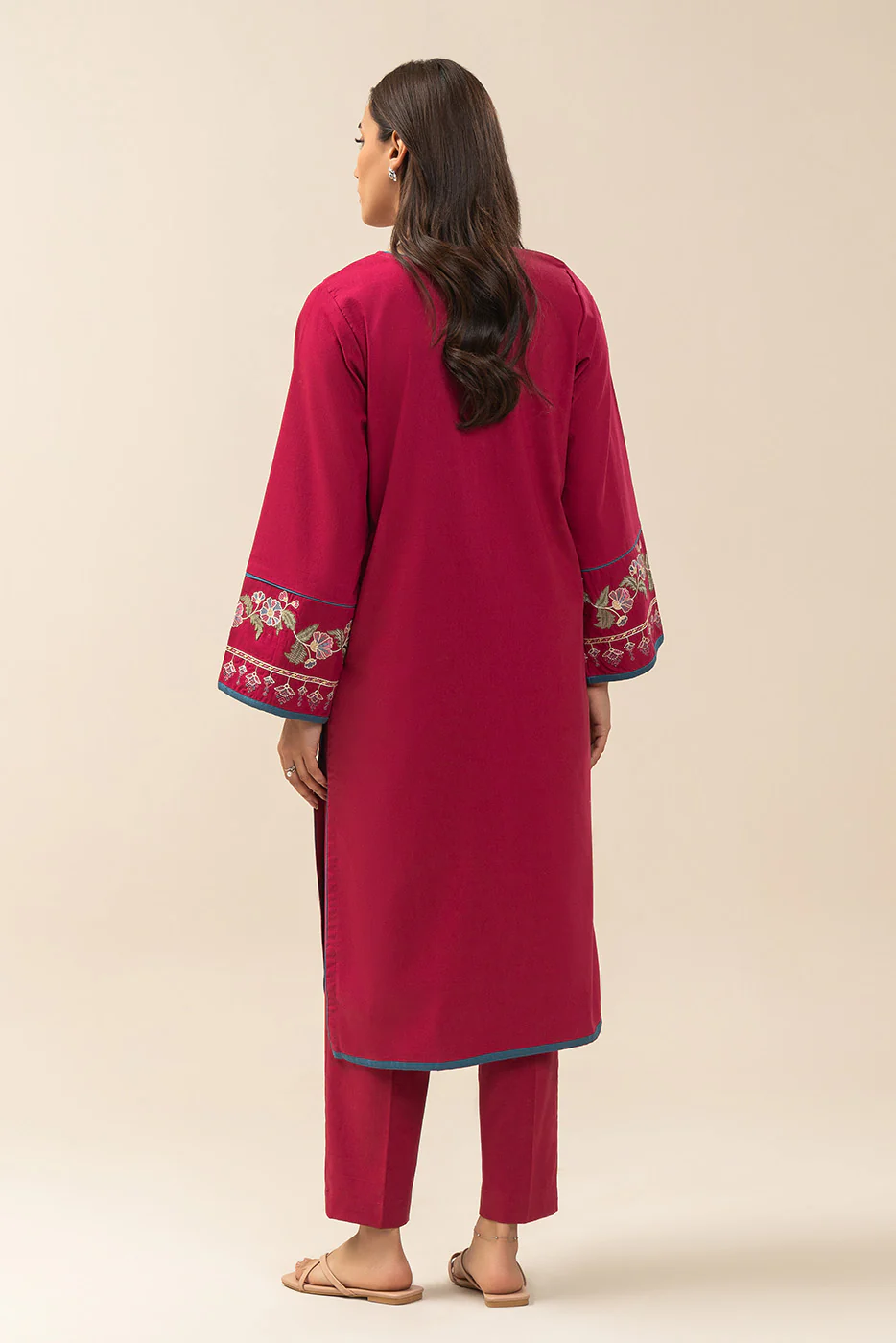 2 PIECE EMBROIDERED KARANDI SUIT (PRET) - Image 3
