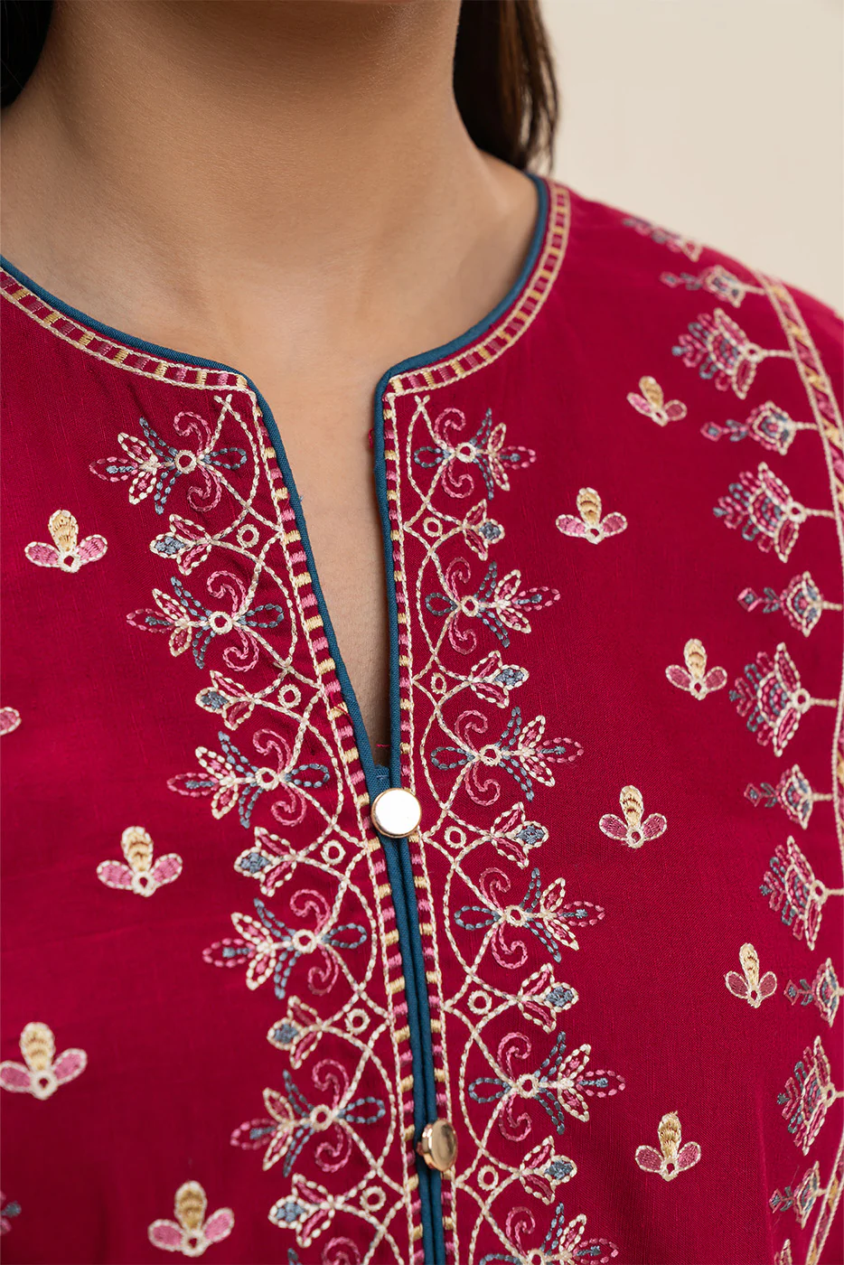 2 PIECE EMBROIDERED KARANDI SUIT (PRET) - Image 5