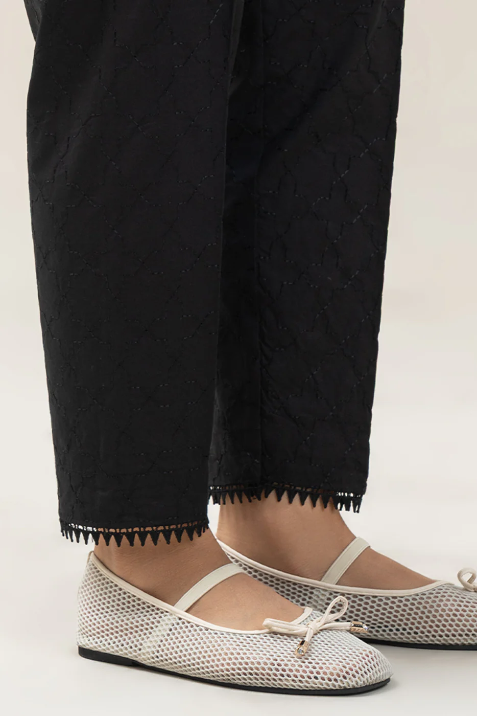 EMBROIDERED STRAIGHT PANTS - Image 2