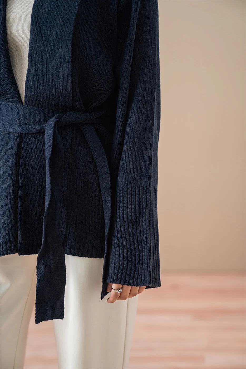 SHAWL COLLAR BELT SHRUG - Image 5