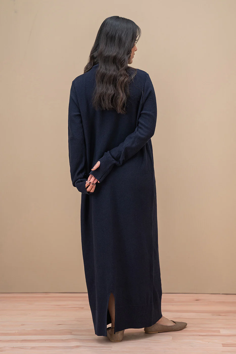 LONG MOCK NECK DRESS - Image 3