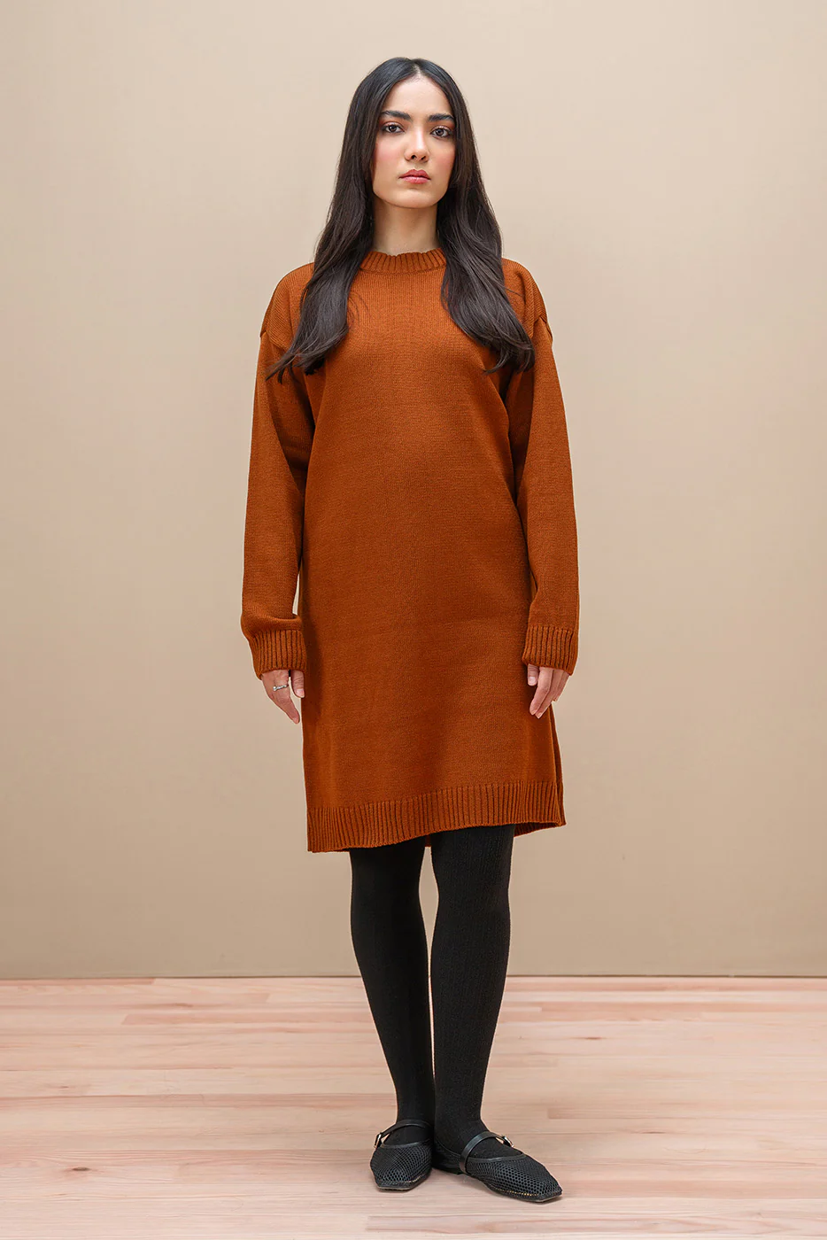 CREW NECK SHORT DRESS - Image 7