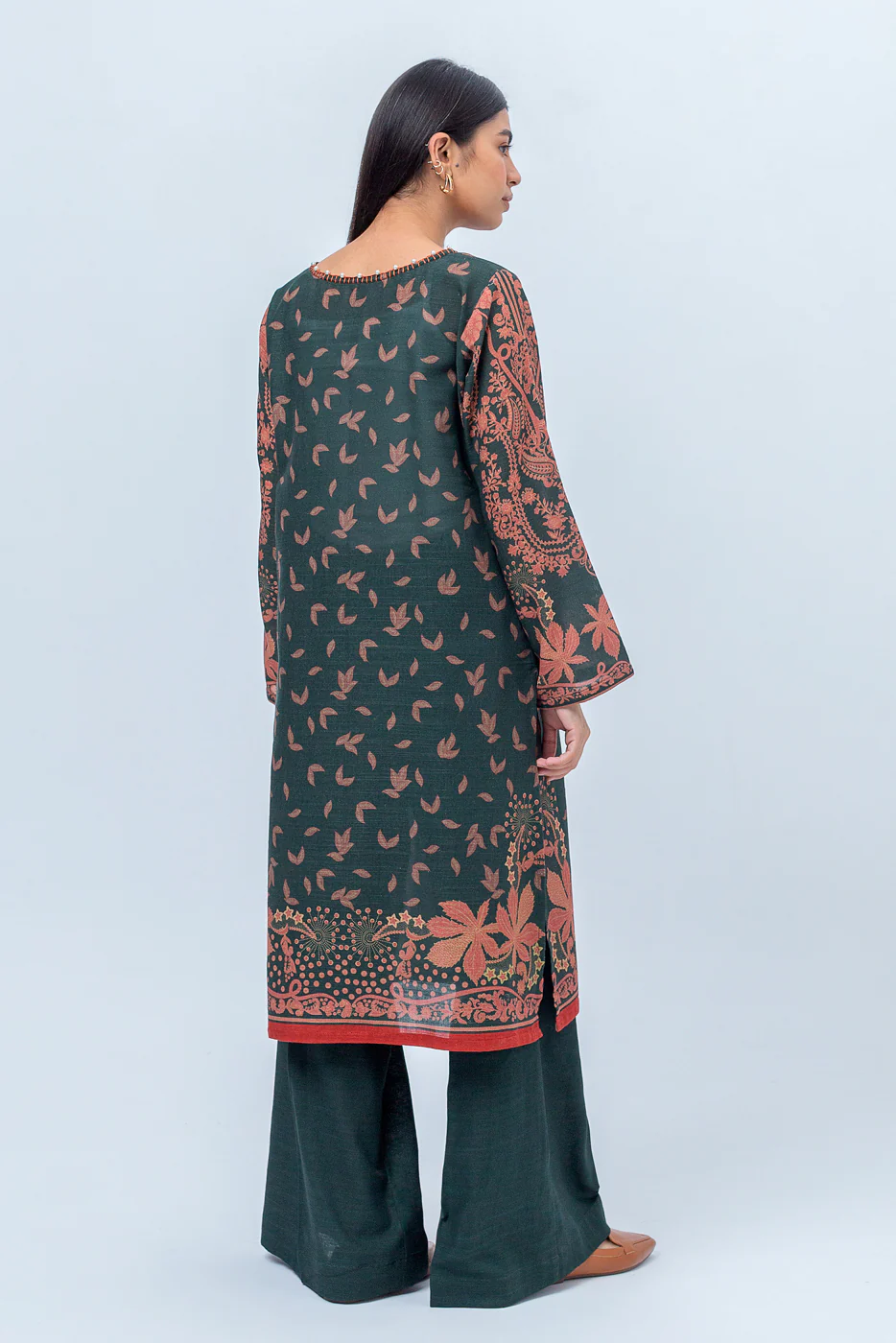 2 PIECE PRINTED KHADDAR SUIT-NOSTALGIA EMERALD (UNSTITCHED) - Image 2