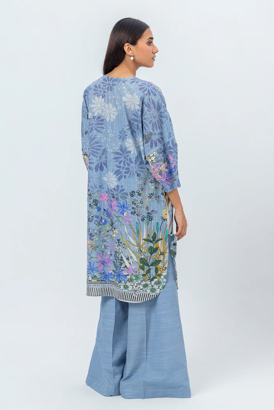 2 PIECE EMBROIDERED JACQUARD SUIT-FLORAL HEAVEN (UNSTITCHED) - Image 2