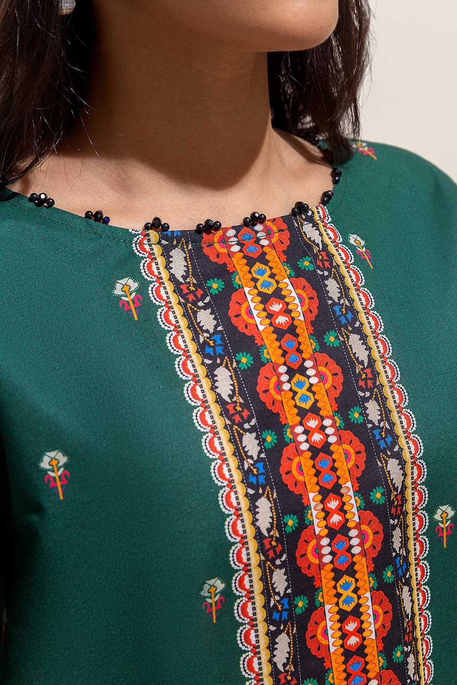 1 PIECE PRINTED LAWN SHIRT - PINE TRIBE (UNSTITCHED) - Image 4