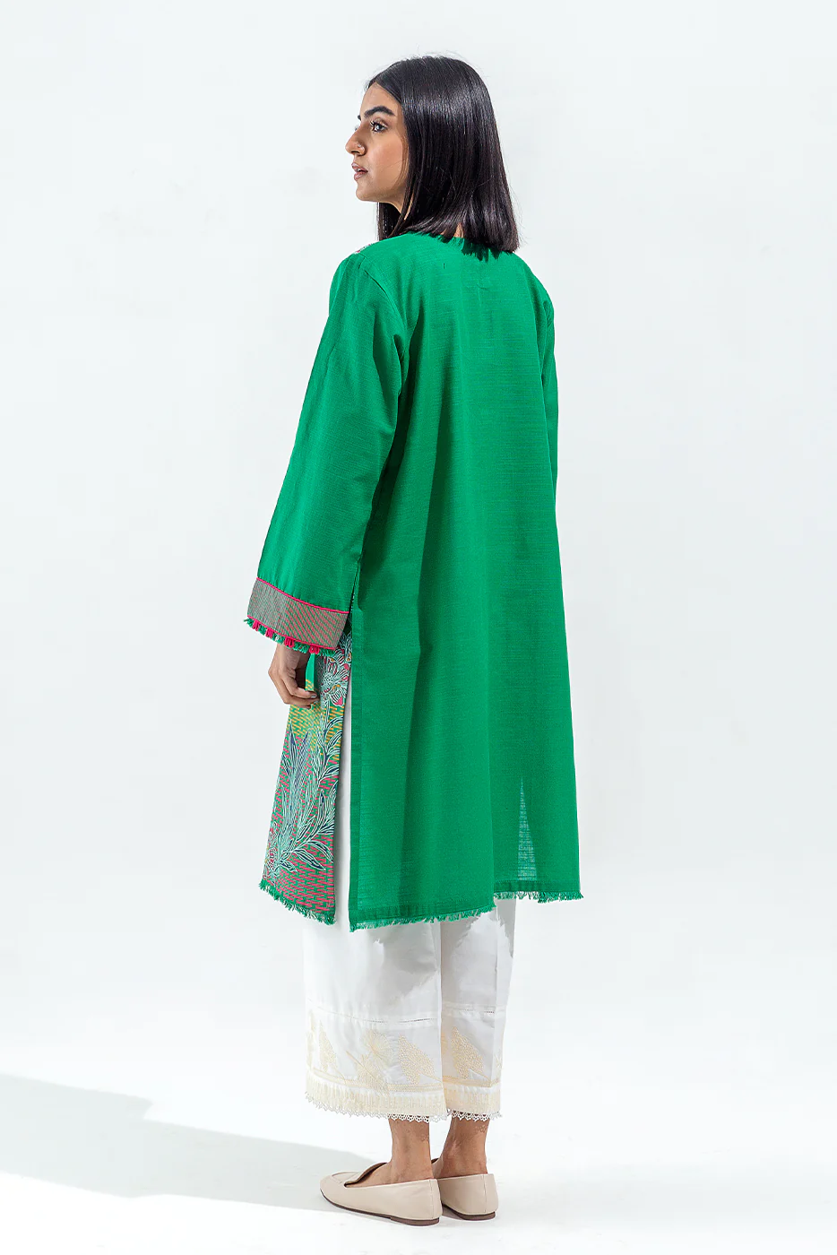 PRINTED SLUB KHADDAR SHIRT (PRET) - Image 4