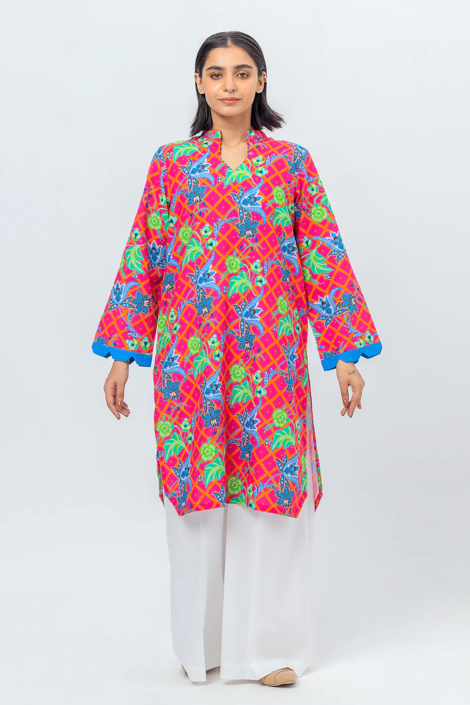 PRINTED SLUB KHADDAR SHIRT (PRET) - Image 2